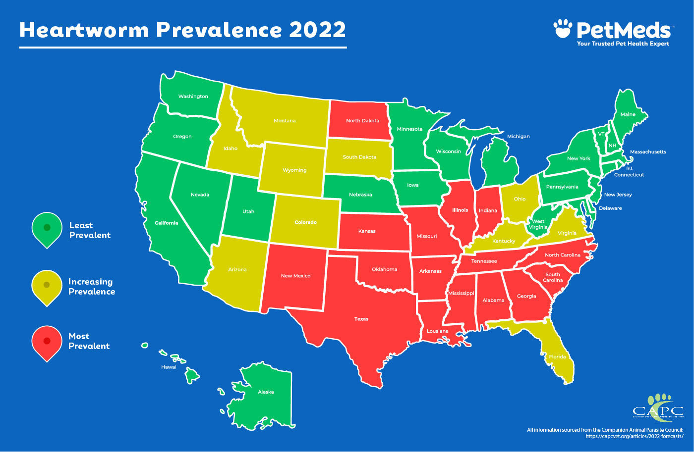 Where is Heartworm Disease Most Prevalent?