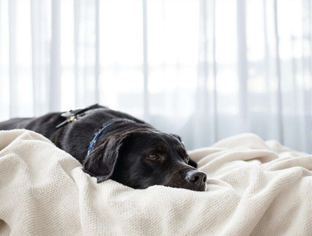 Guide Dog Resting at Home