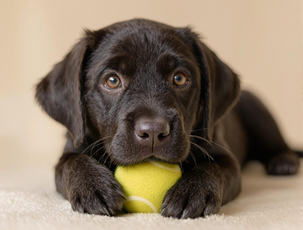black-labrador-puppy-with-a-tennis-ball