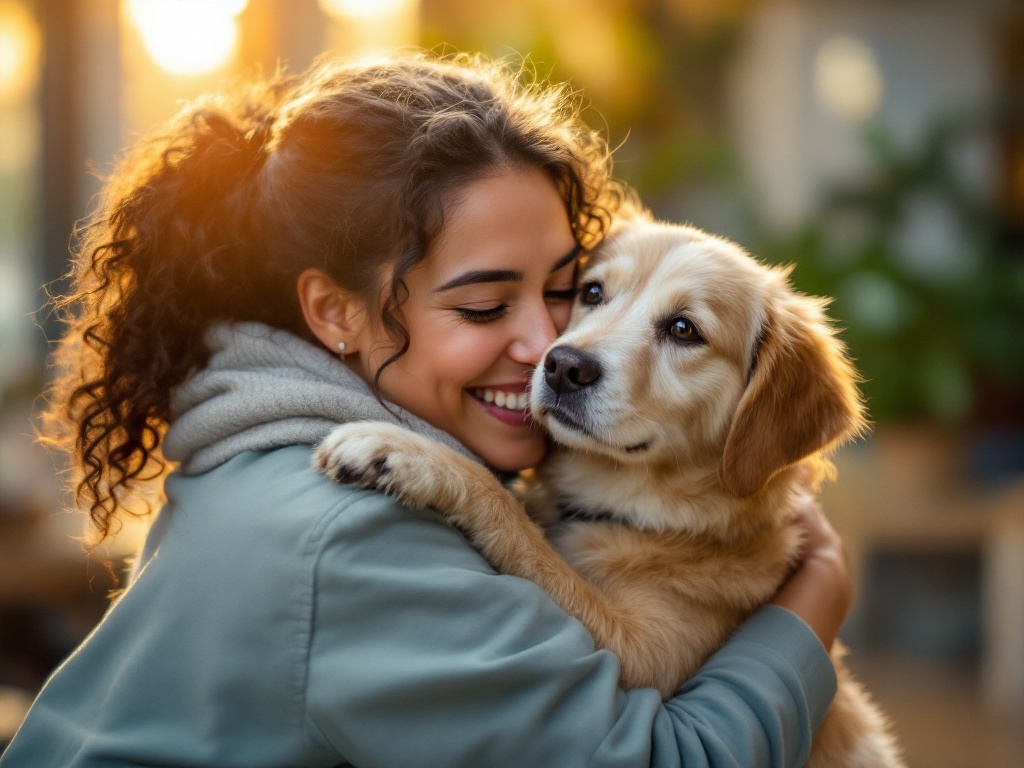 dog reuniting with owner
