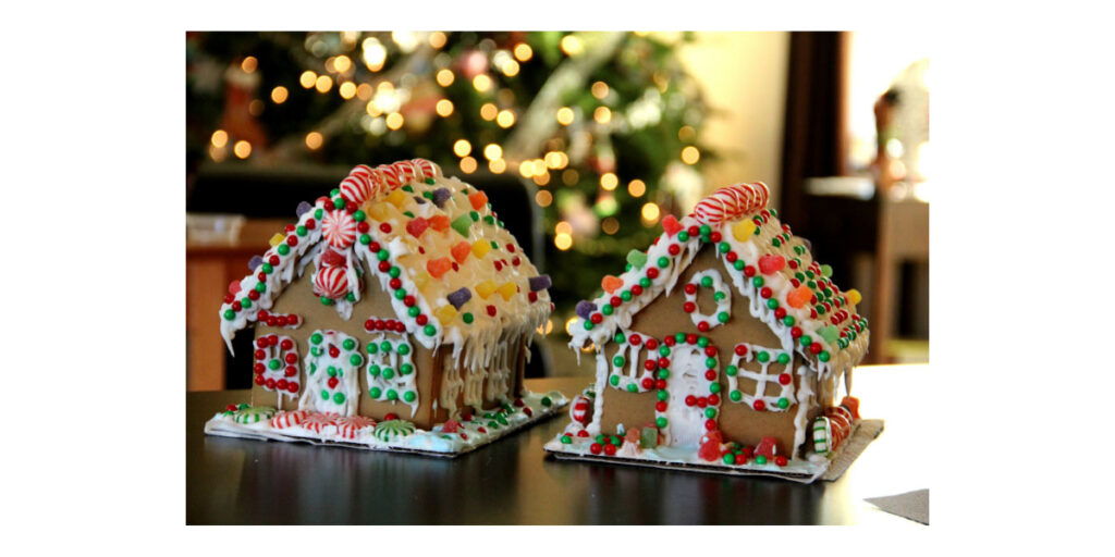 two gingerbread houses
