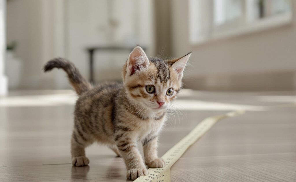 small tabby kitten on a floor